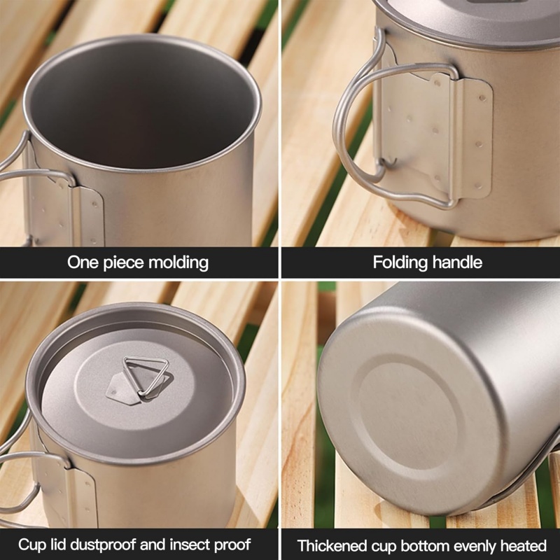 Titanium Camping Mug with Fold - Camping Cooking Organizer 评论和价格