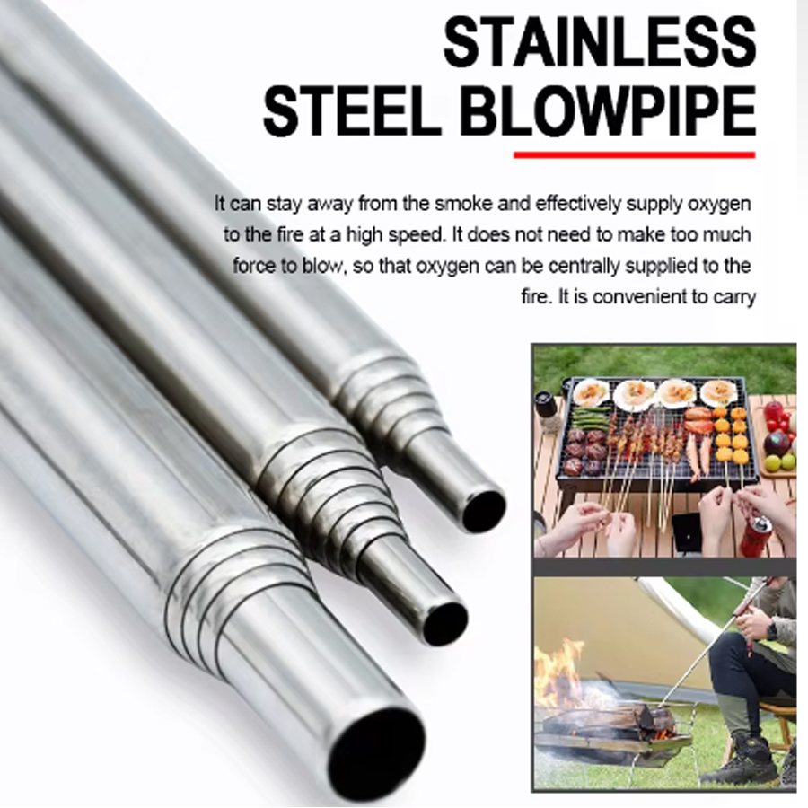 Stainless Steel Blowpipe Pocke - Camping Hiking Cooking 评论和价格