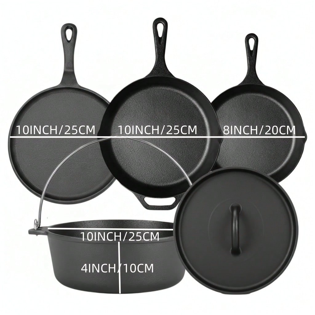 PACILACK Cast Iron Pots And Pa - Camp Dutch Oven Cast 评论和价格
