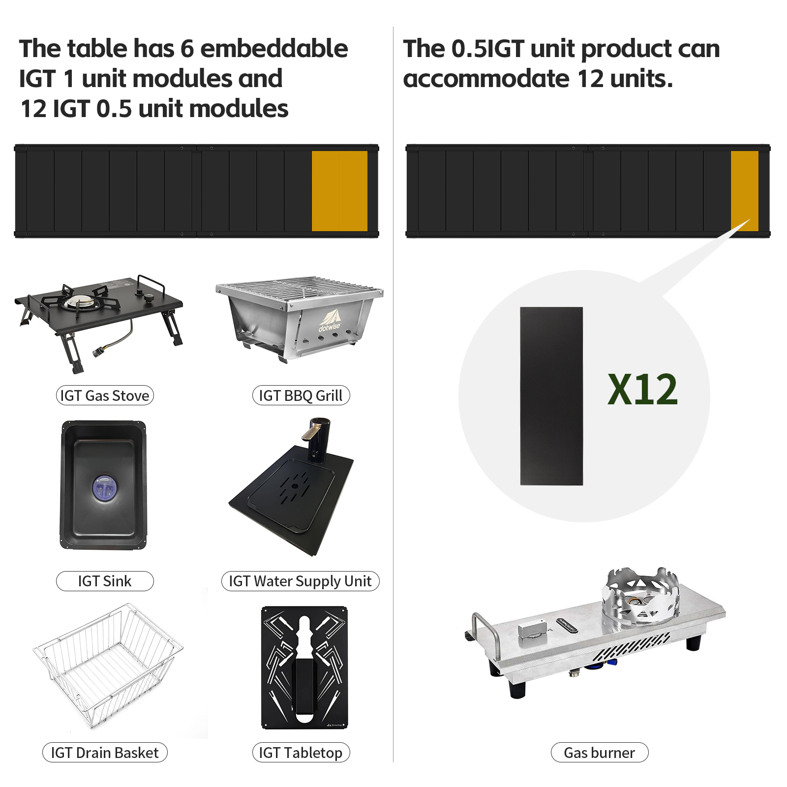 DOTWISE Outdoor Camping IGT Ta - Camping Cooking Table 评论和价格